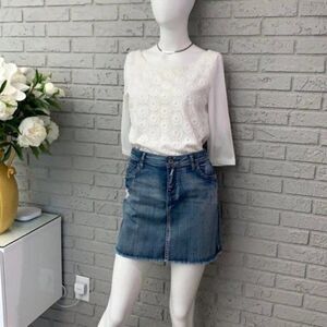 Life In Progress Jean Mini Skirt Size 27 Small